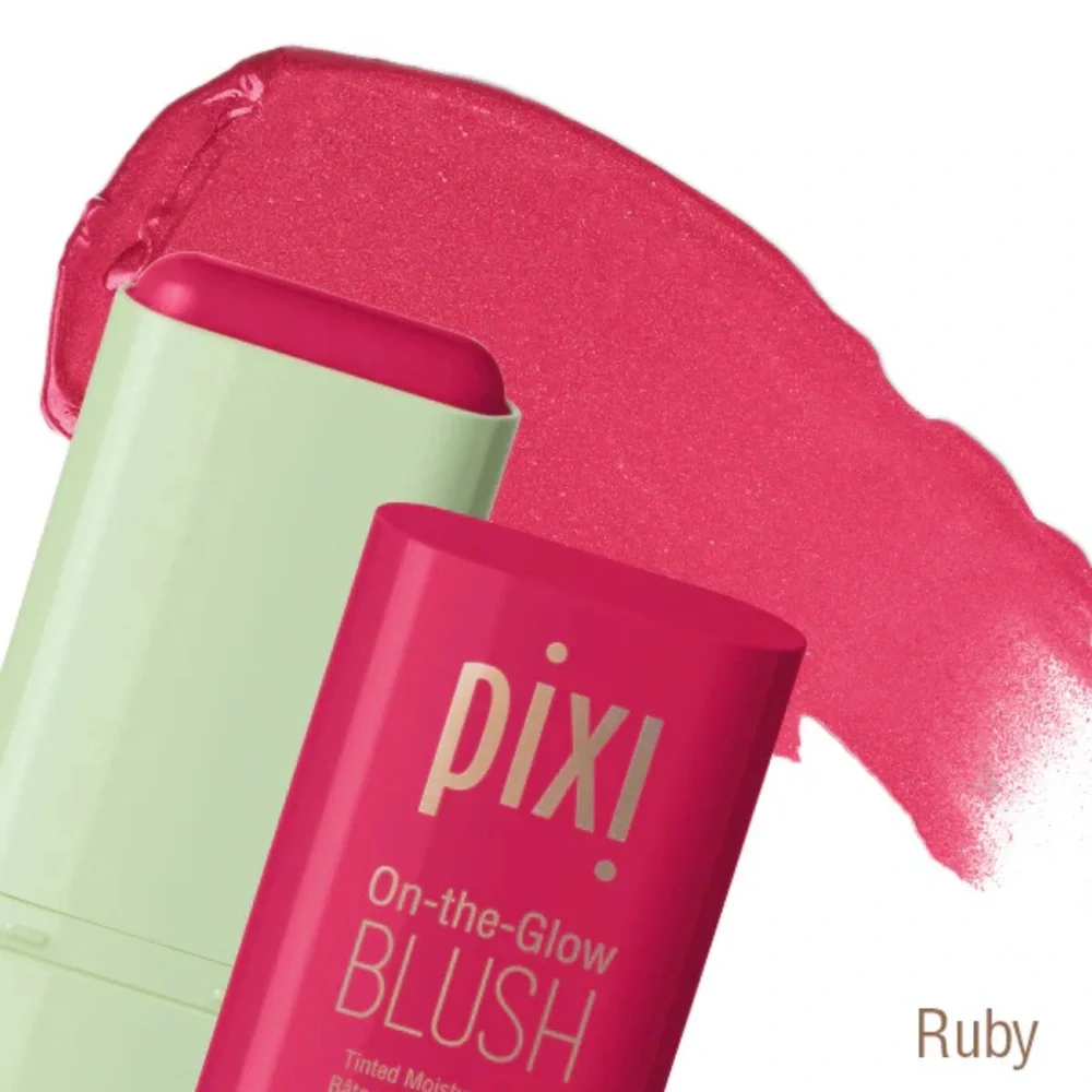 NIB Pixi On-the-Glow Blush Stick in Ruby - Strawberry Red